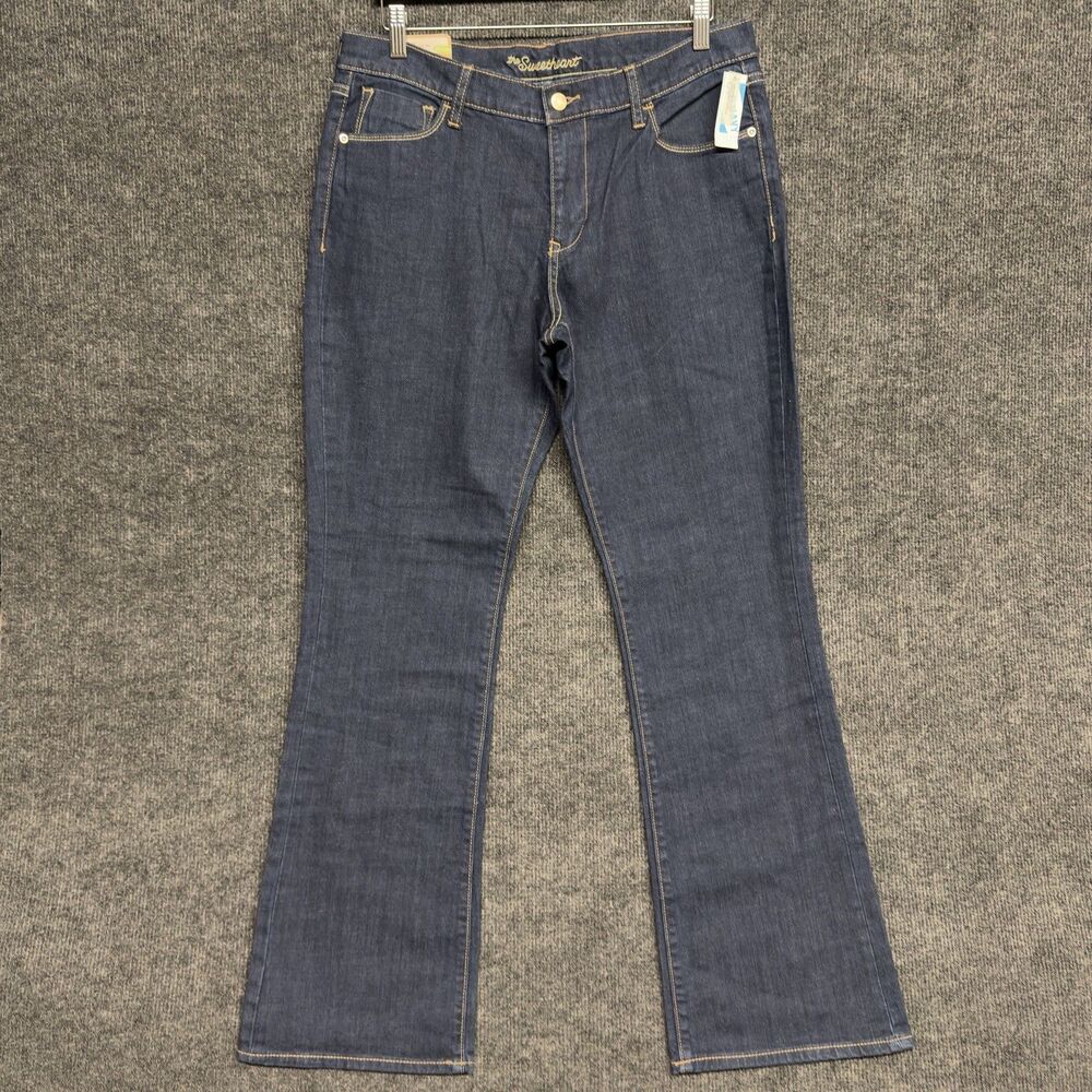 NWT Old Navy The Sweetheart Boot Cut Jeans Womens 12 Dark Wash Stretch Y2K NYC